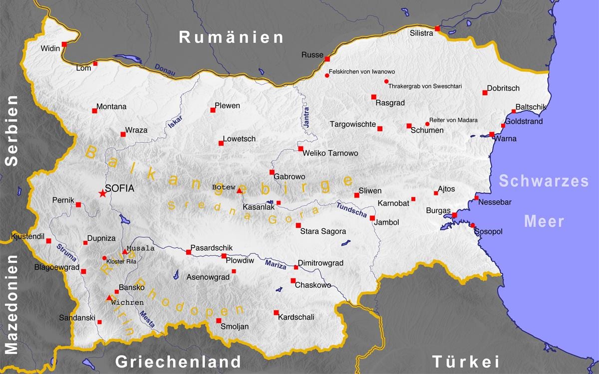 kat jeyografik nan Bulgarian lanmè