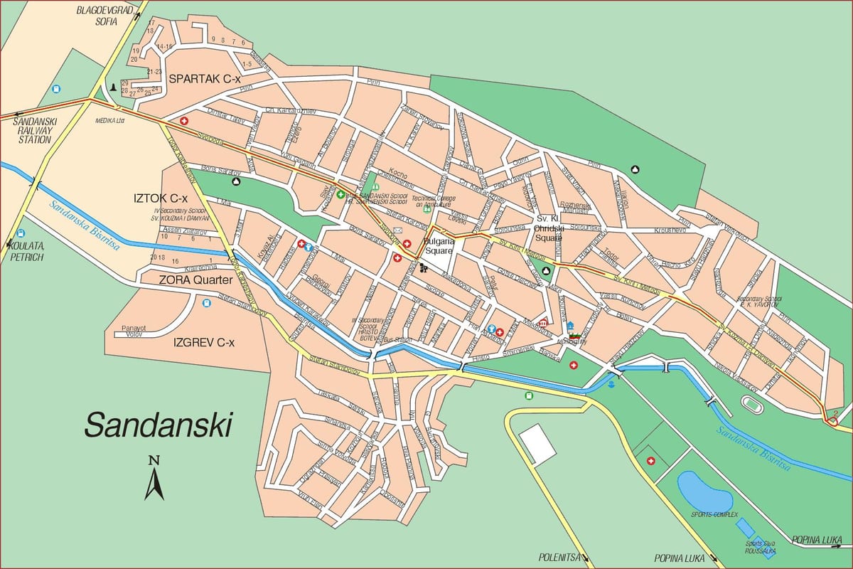 kat jeyografik nan sandanski Bilgari